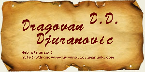 Dragovan Đuranović vizit kartica